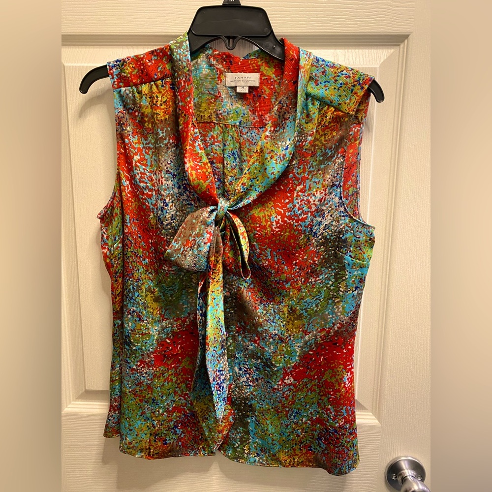 Multicolor Tahari blouse size M